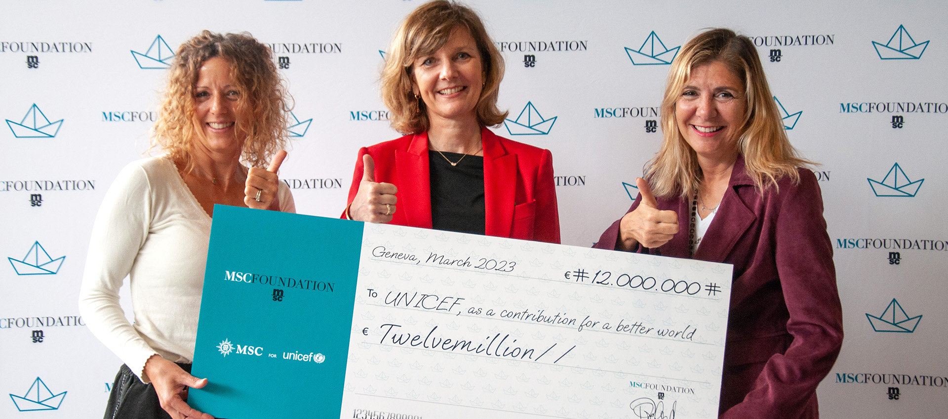 12 million euros for UNICEF | MSC Foundation